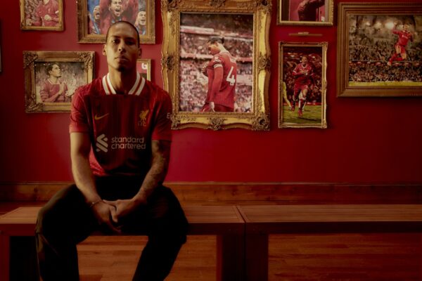 Virgil van Dijk captain of Liverpool signs a new contract extension at Axa training centre on April 17, 2025 in Liverpool, England. (Photo by Liverpool FC/Liverpool FC via Getty Images)